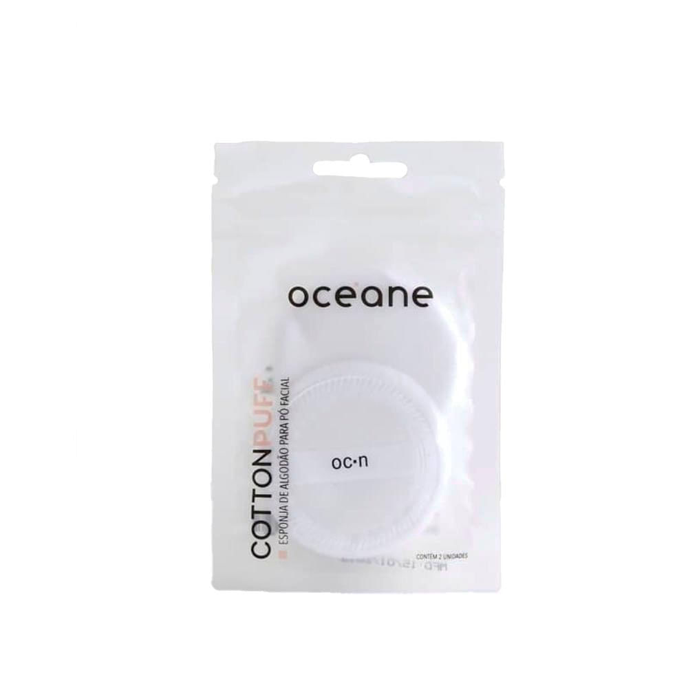 Esponja De Algodão Para Pó Facial Cotton Océane