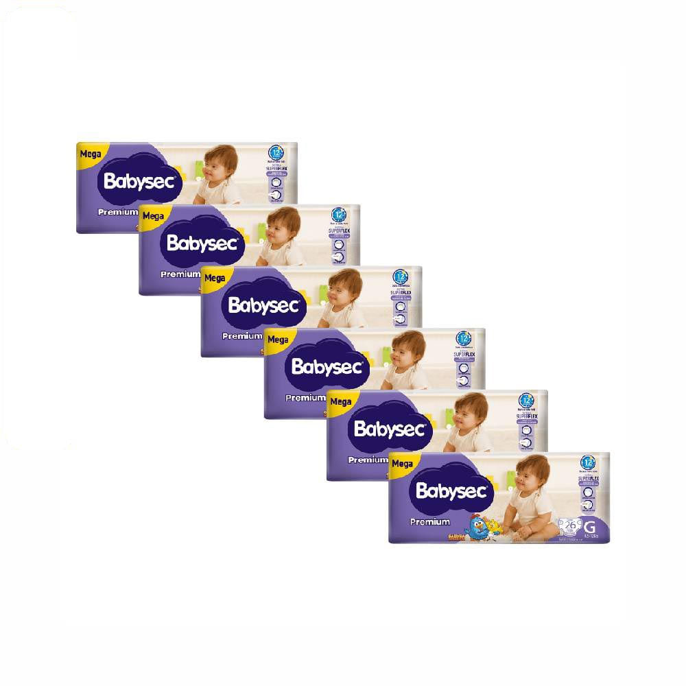 Kit Fralda Babysec Premium G Com 156 Unidades