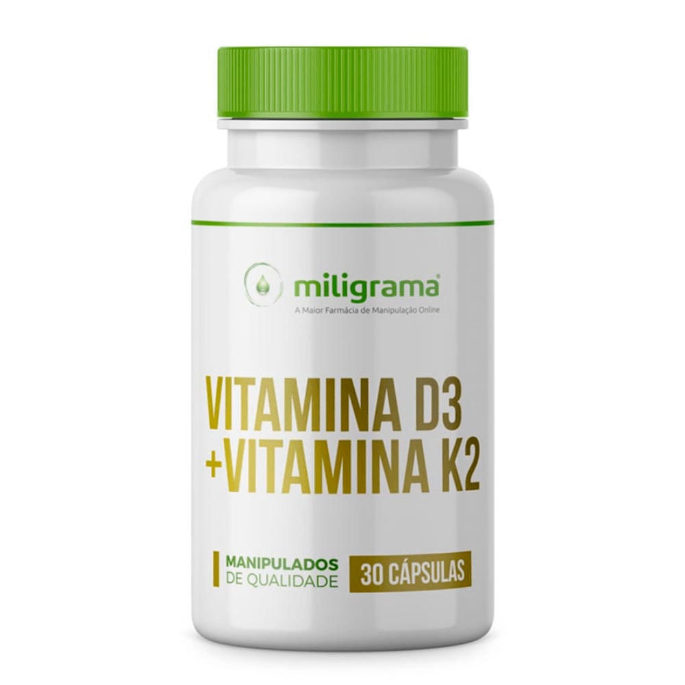 Vitamina D3 + Vitamina K2 (MK-7) Miligrama 30 Cápsulas