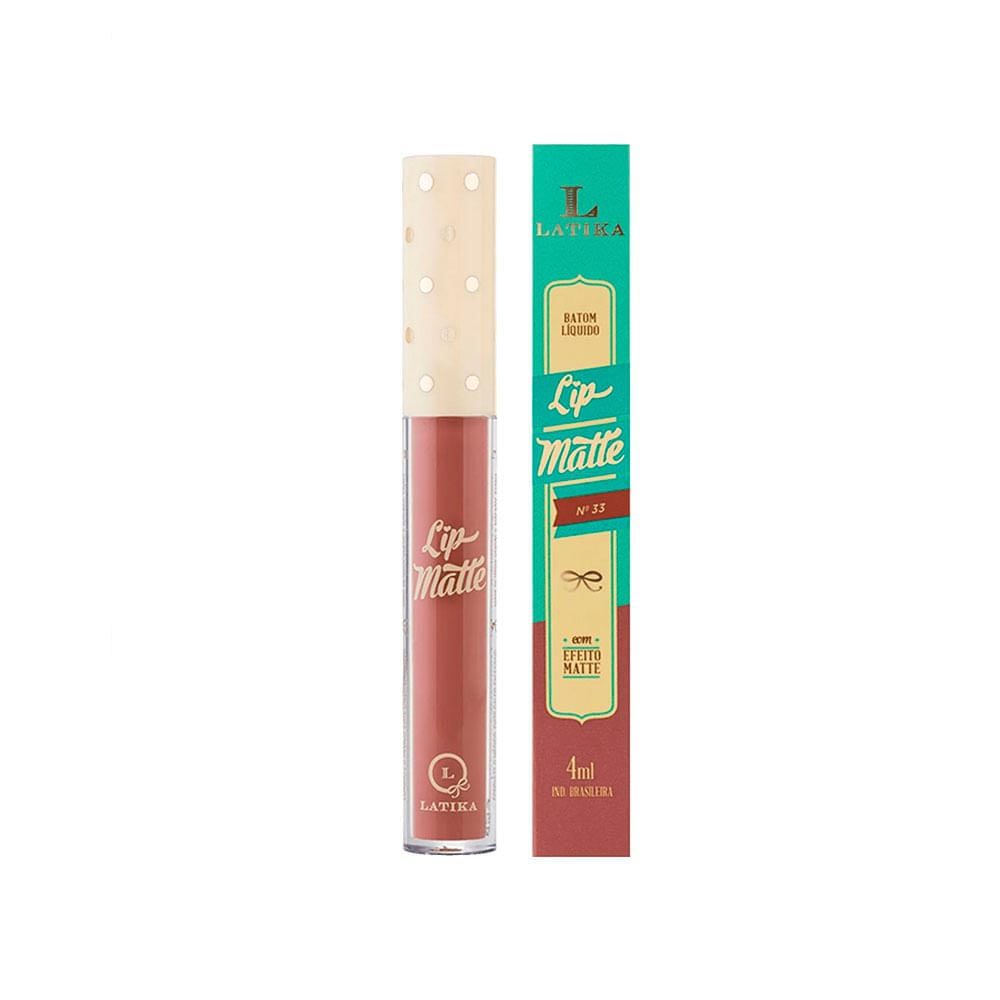 Batom Líquido Lip Matte Metálico Latika N°33