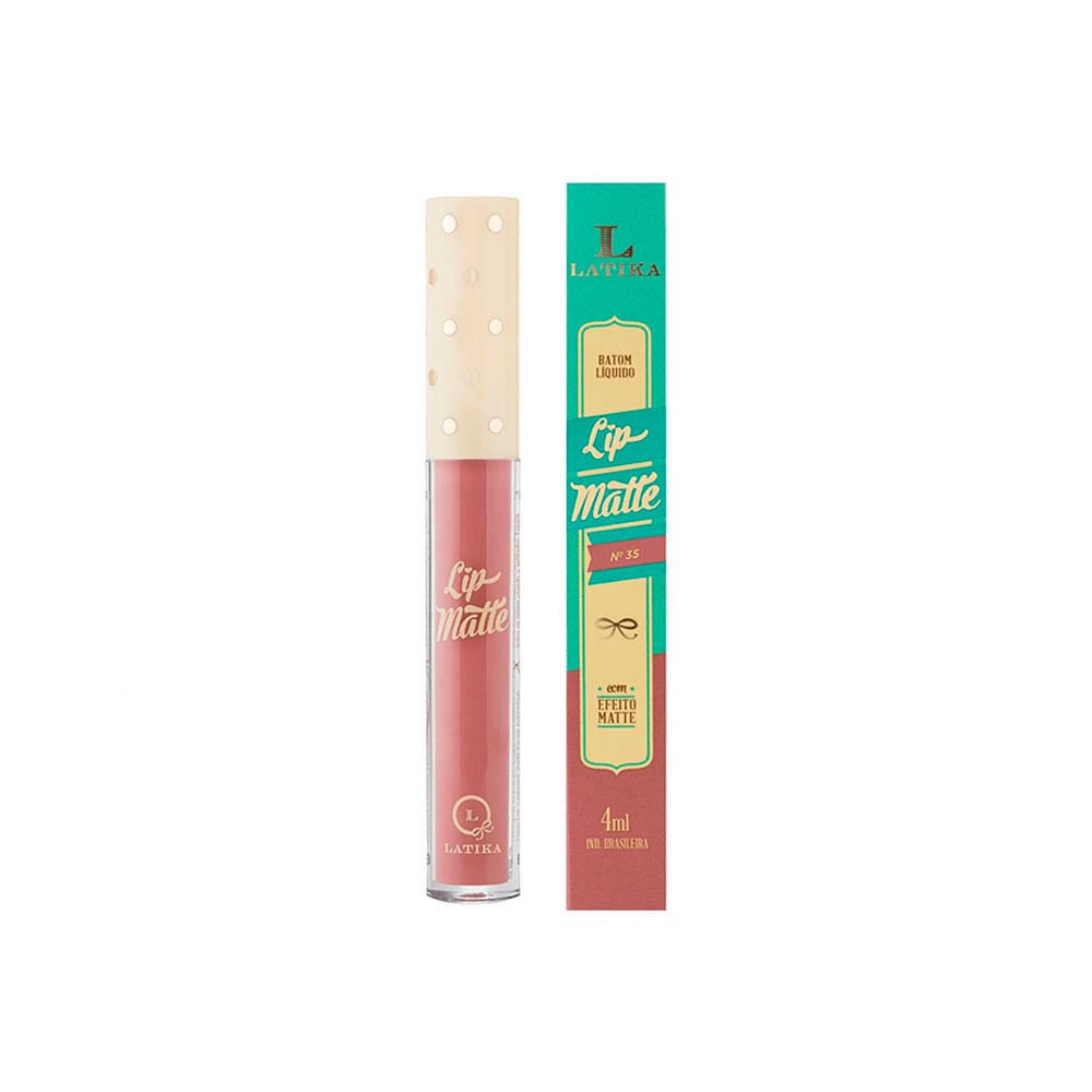 Batom Líquido Lip Matte Metálico Latika N°35