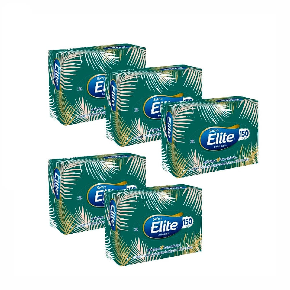 Lenço De Papel Elite 5x150 Folhas