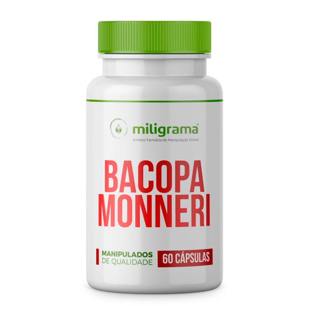 Bacopa monneri 250mg Miligrama com 60 Cápsulas
