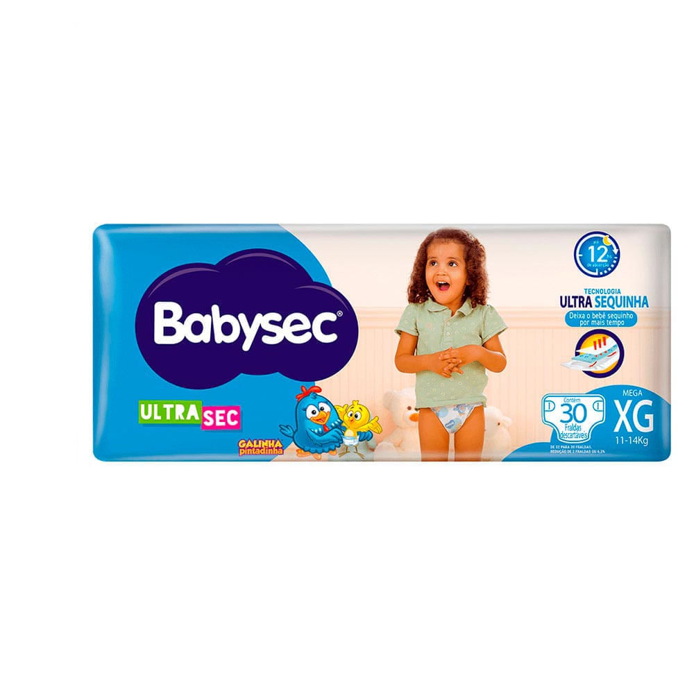 Fralda Babysec Ultrasec Xg 30 Unidades