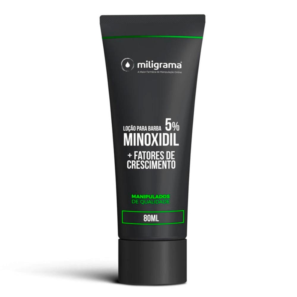 Loção para Barba com Fatores de Crescimento Com Minoxidil 5% Miligrama 80ml
