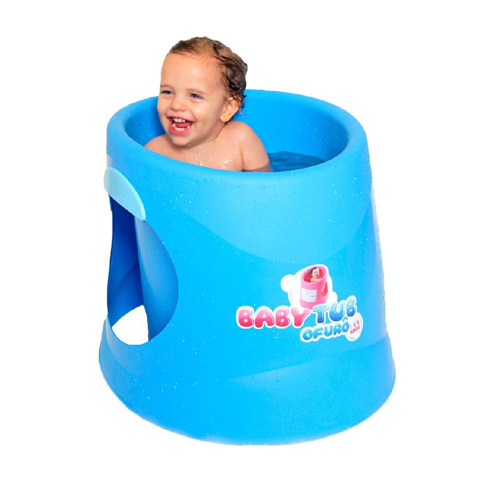 Banheira Babytub Ofurô De 1 a 6 Anos Azul Baby Tub