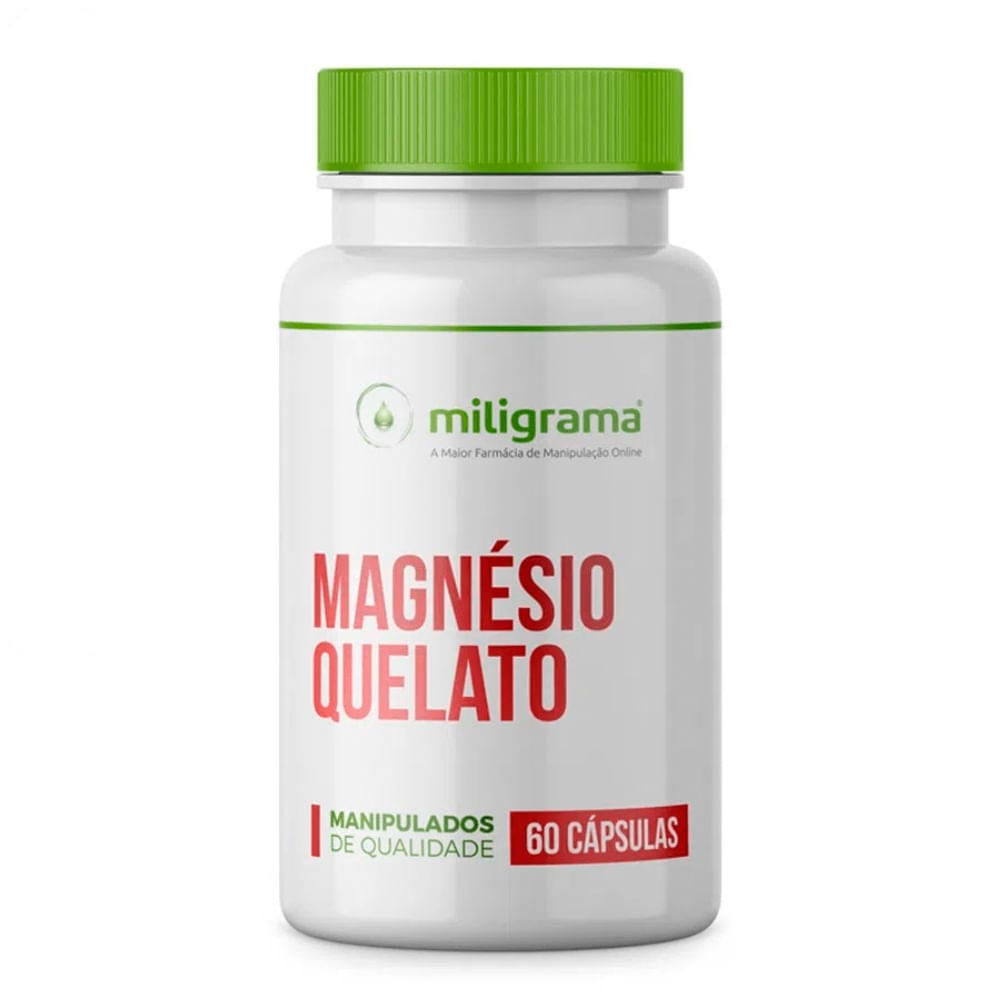 Magnésio Quelato 200mg Miligrama com 60 Cápsulas