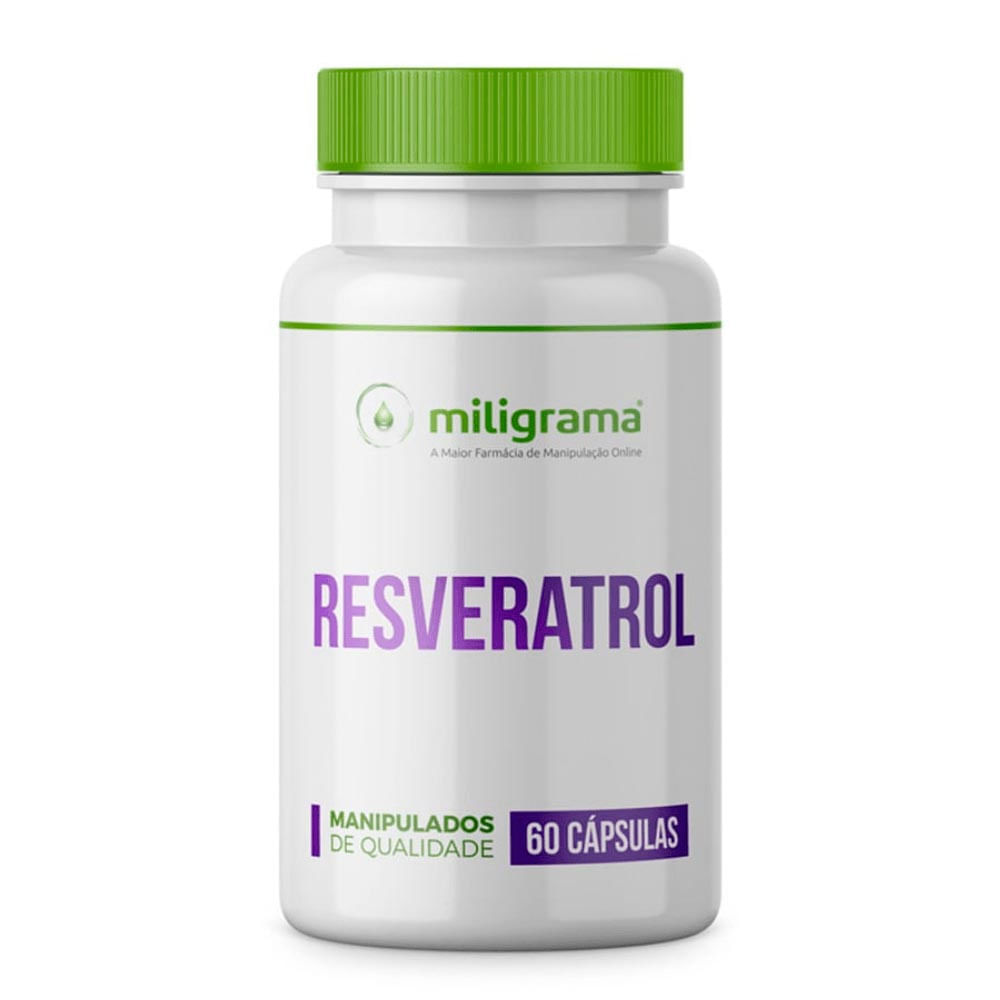 Resveratrol 20mg Miligrama com 60 Cápsulas