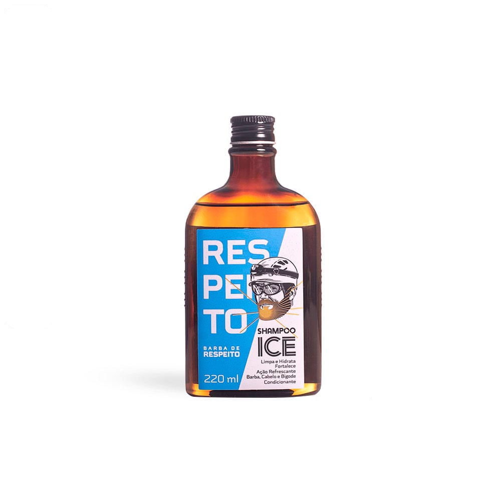 Shampoo Ice para Barba e Cabelo Premium Barba de Respeito 220ml