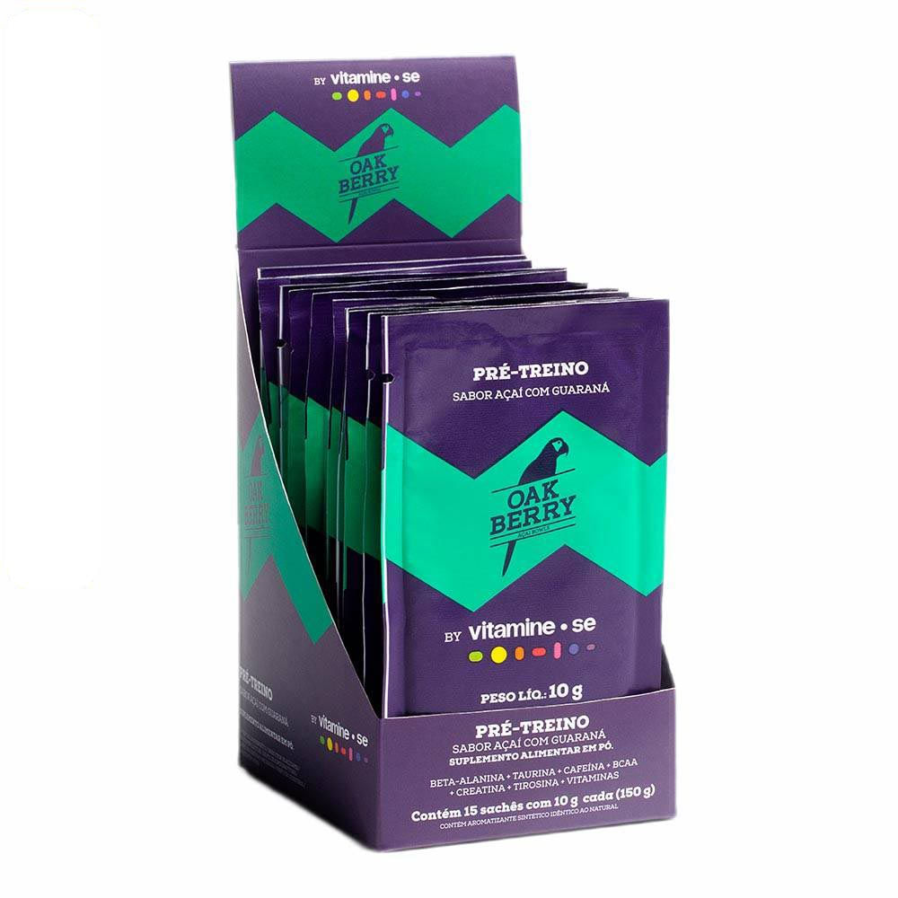 Pré-Treino Oakberry com Creatina 15 Sachês com 10g cada