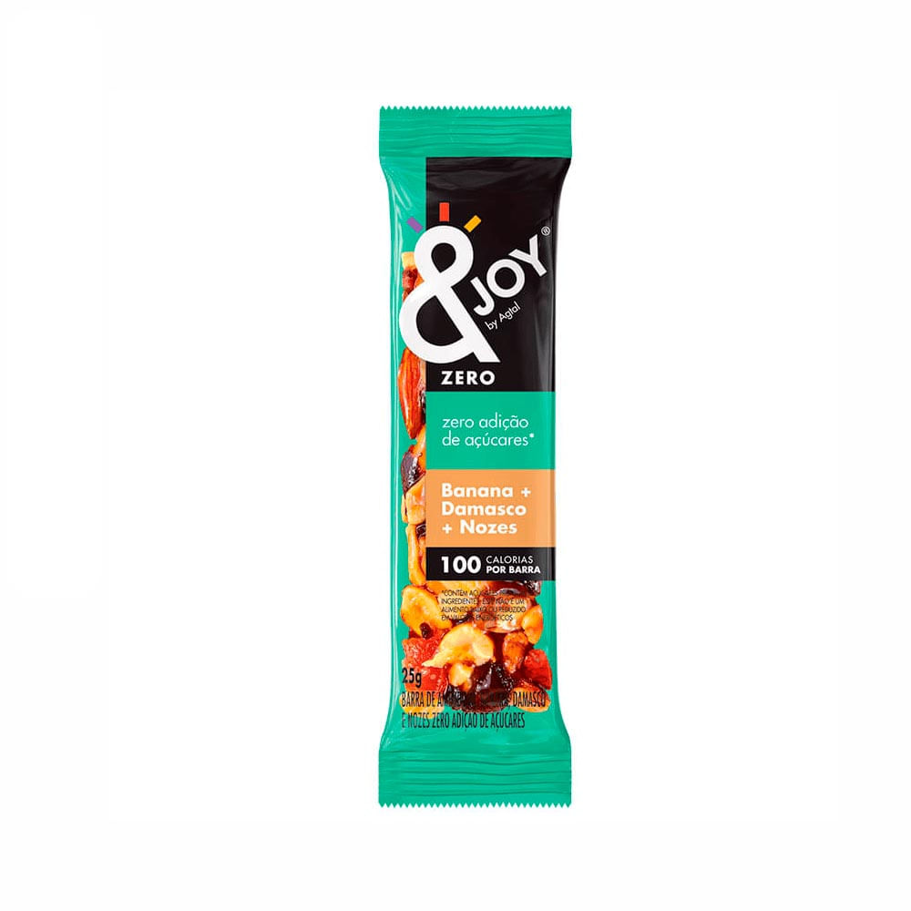 Barra De Nuts Zero Açúcar &joy Banana, Damasco E Nozes 25g