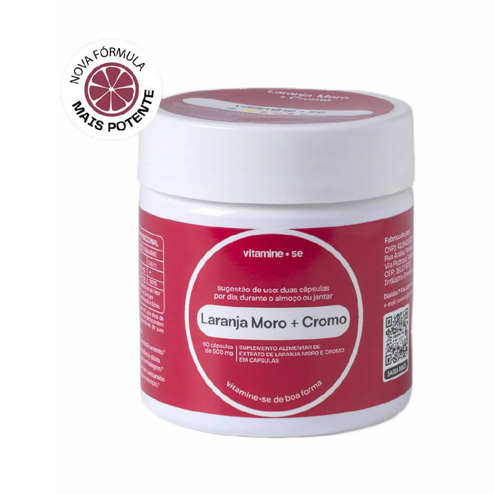 Super Laranja Moro + Cromo 500mg Vitamine-se 60 Cápsulas