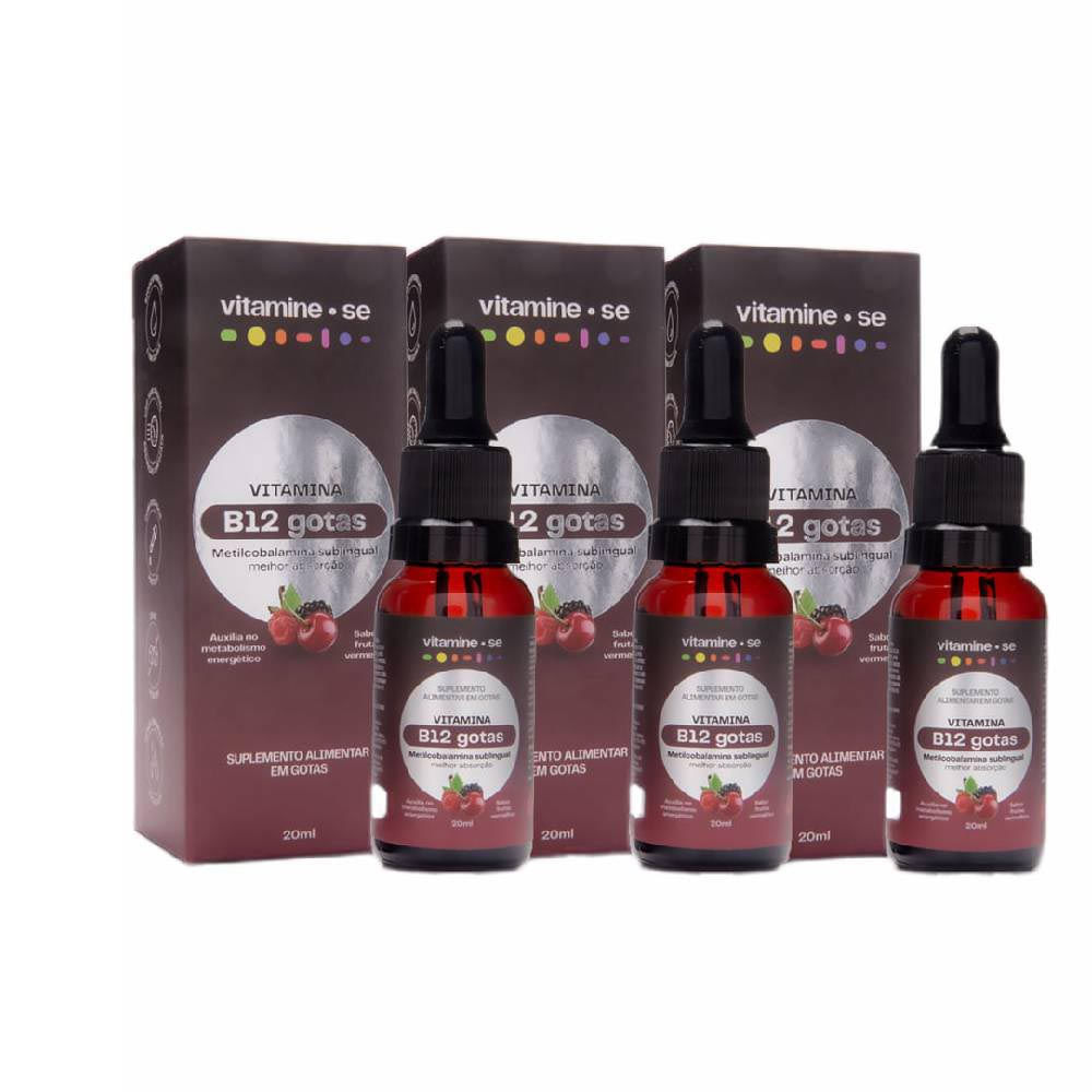 Trio B12 Gotas (Metilcobalamina) Vitamine-se 3 unidades de 20ml