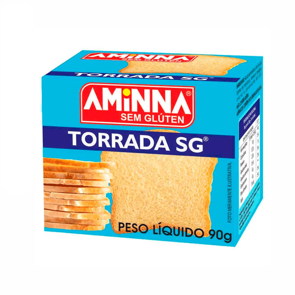 Torrada SG sem Açúcar Aminna 90g