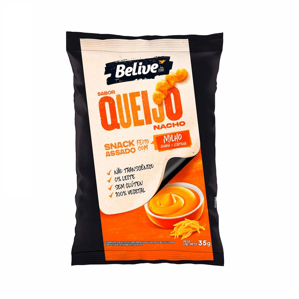 Snack de Milho Queijo Nacho 35g Belive