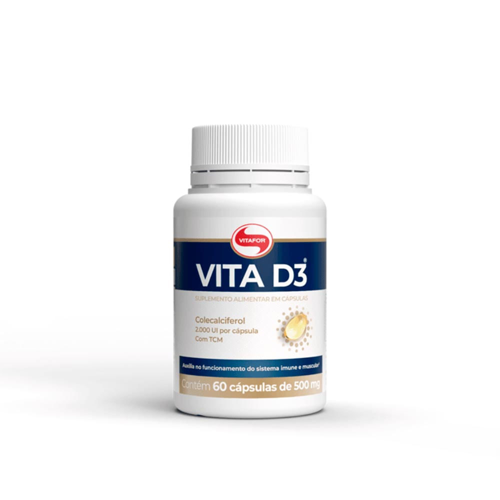 Vita D3 2000ui Vitafor 500mg Com 60 Cápsulas