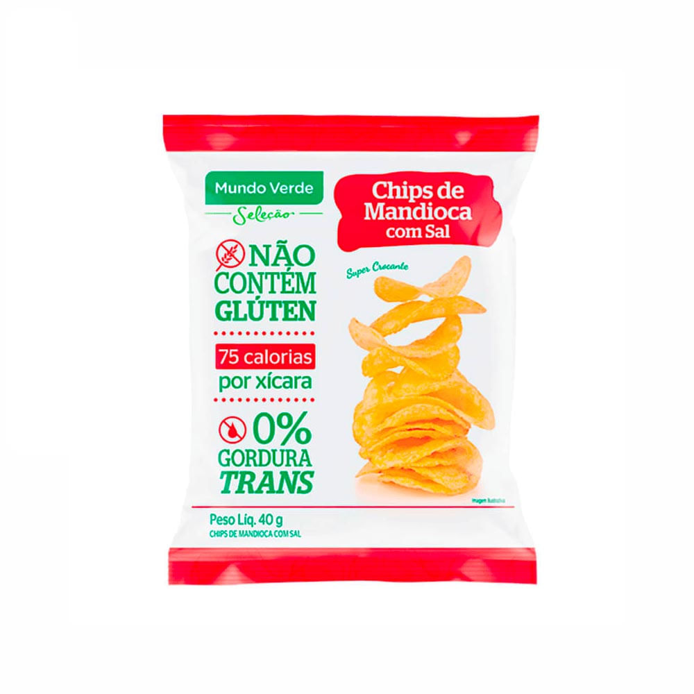 Chips De Mandioca Com Sal Mundo Verde Seleção 40g