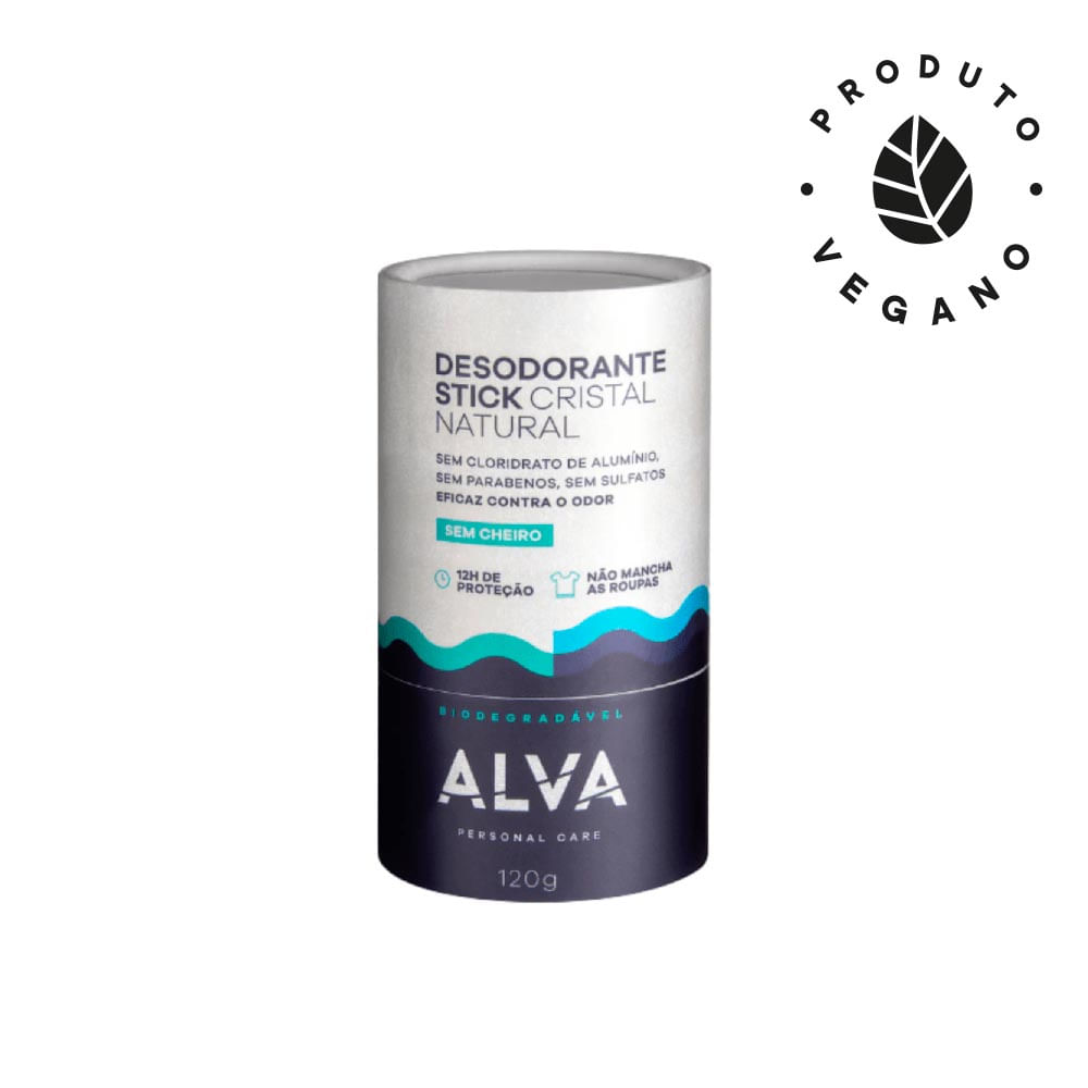 Desodorante de Pedra com Embalagem Biodegradável Alva 120g