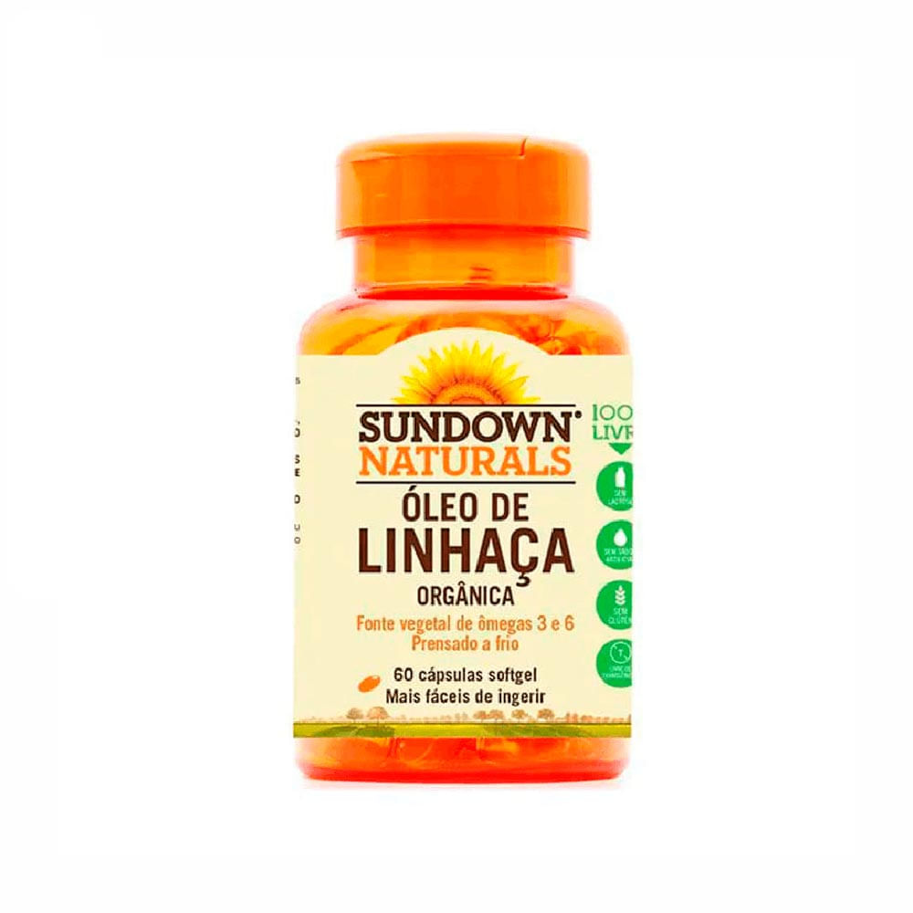 Óleo De Linhaça Sundown 60 Cápsulas
