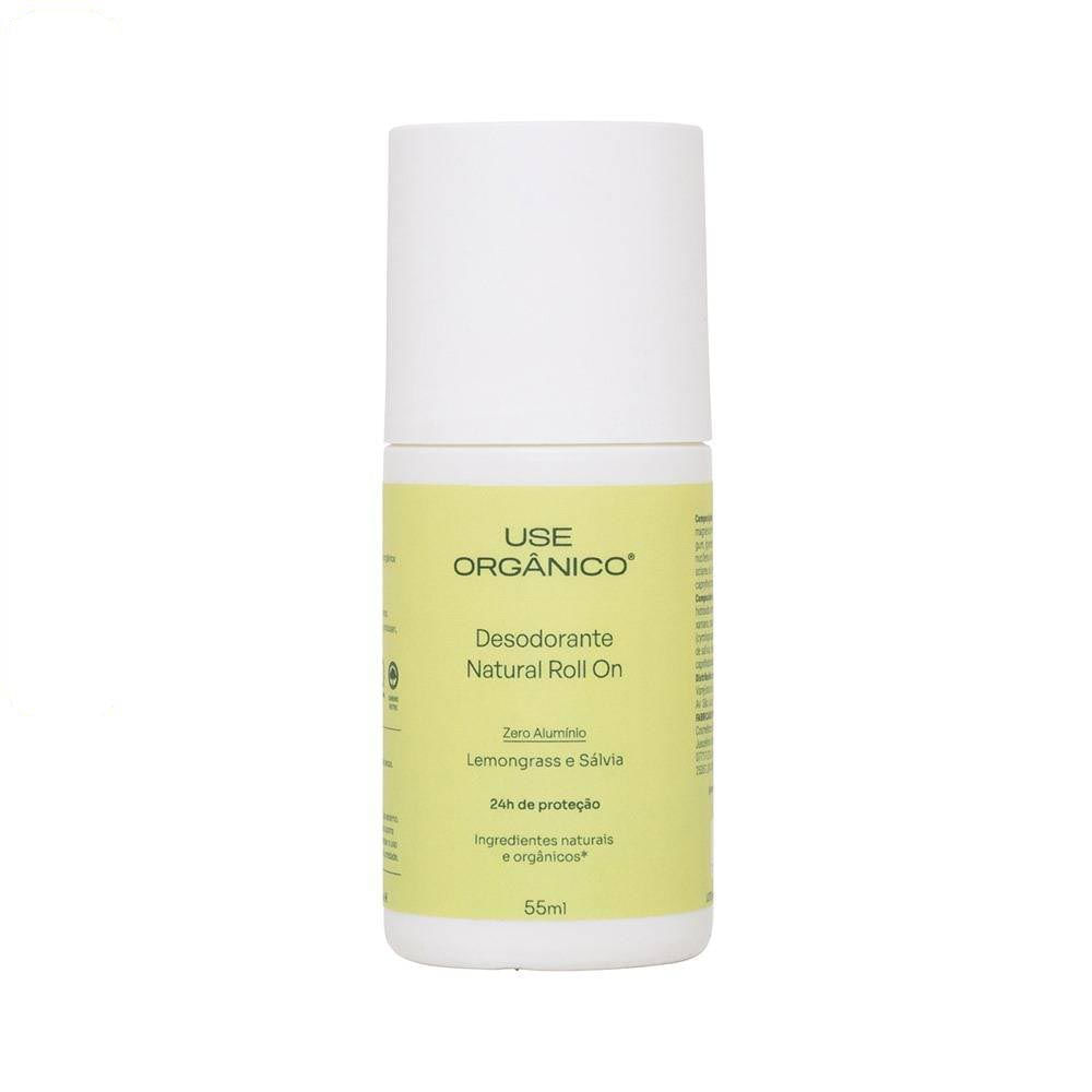 Desodorante Roll-On Use Orgânico Natural Lemongrass E Sálvia 55Ml