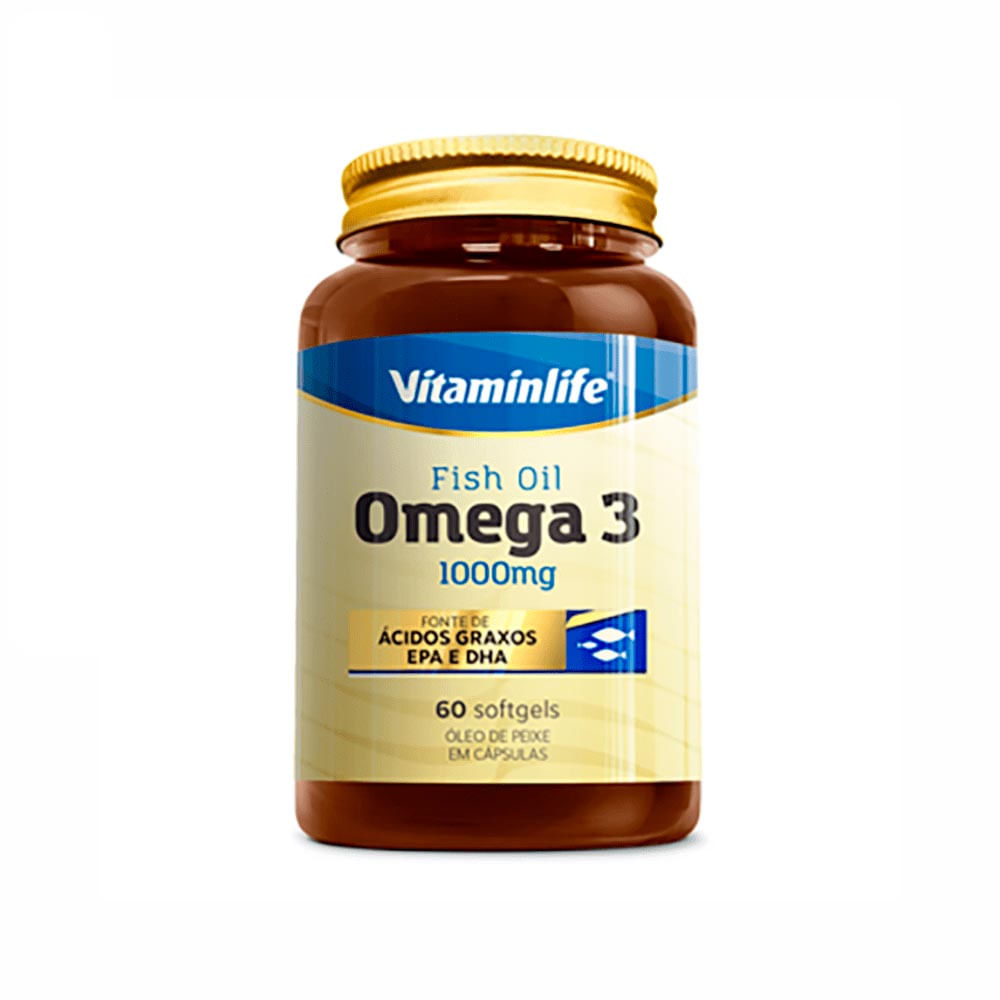 Ômega 3 Vitaminlife 1000mg Com 60 Cápsulas