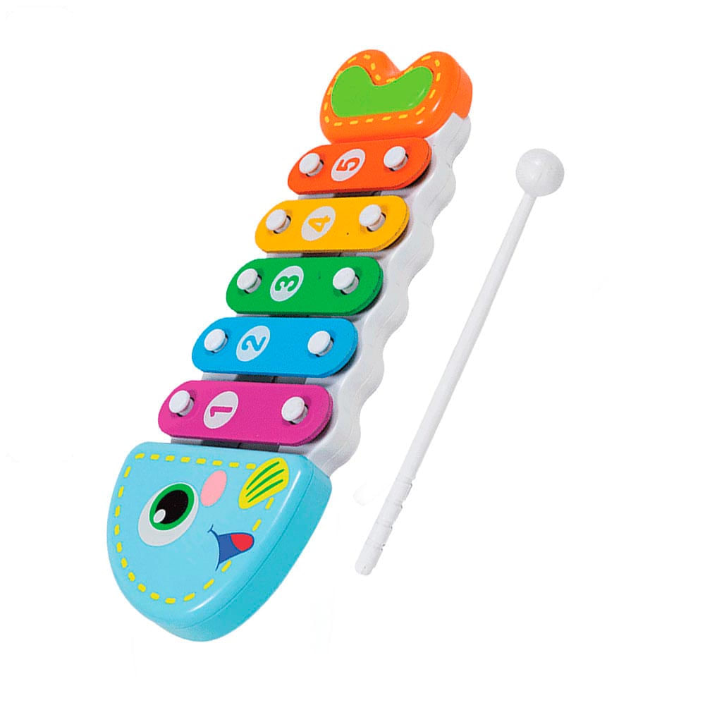 Brinquedo Xilofone Musical Infantil De Peixinho 12m+ Buba