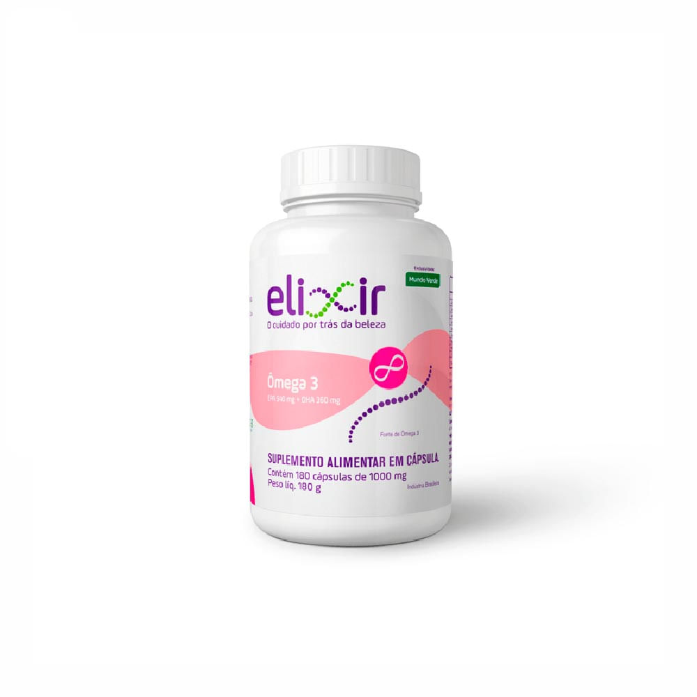 Ômega 3 Elixir 1000mg 180 Cápsulas