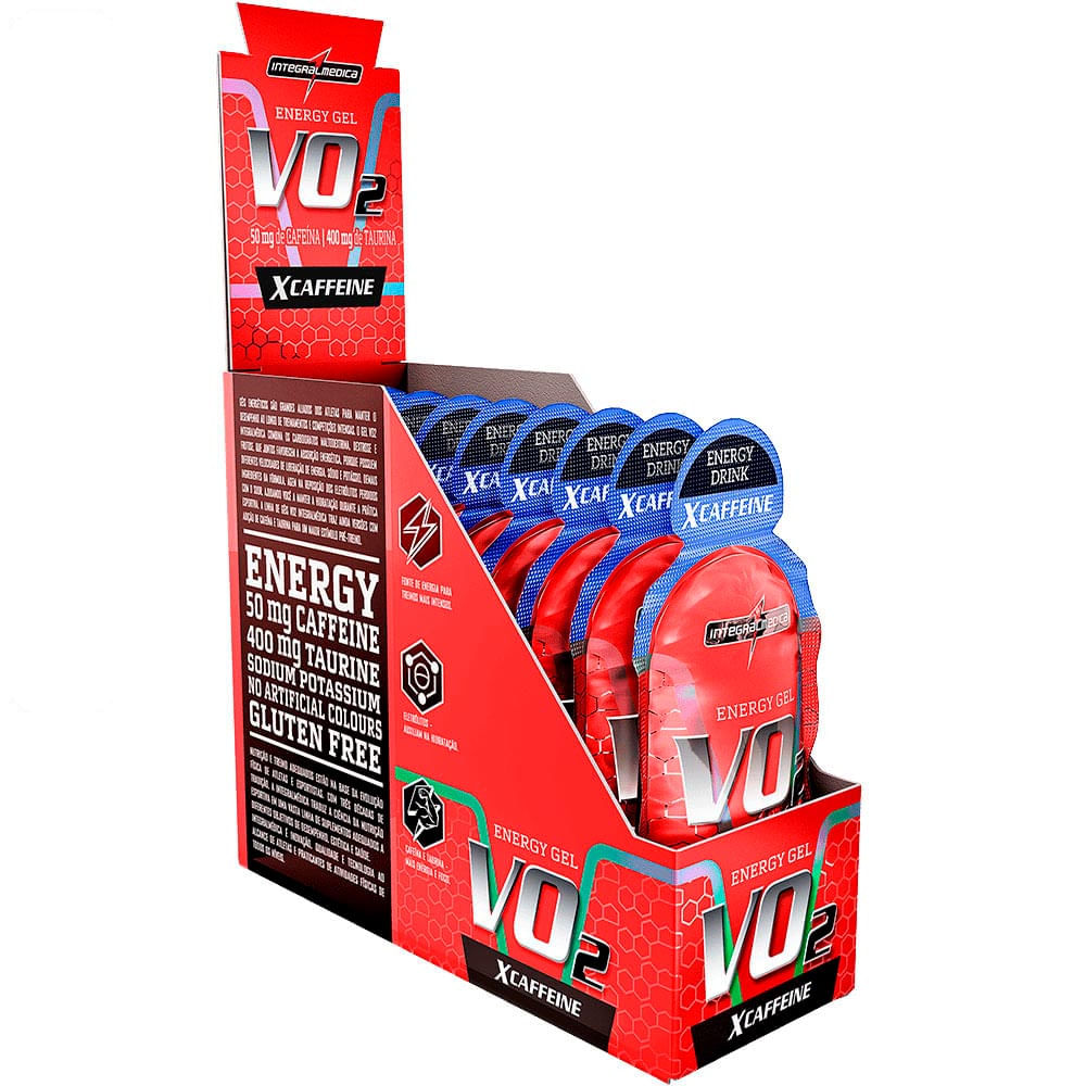 Suplemento Energético Vo2 Gel X-Caffeine Integralmédica Energy Drink 10un