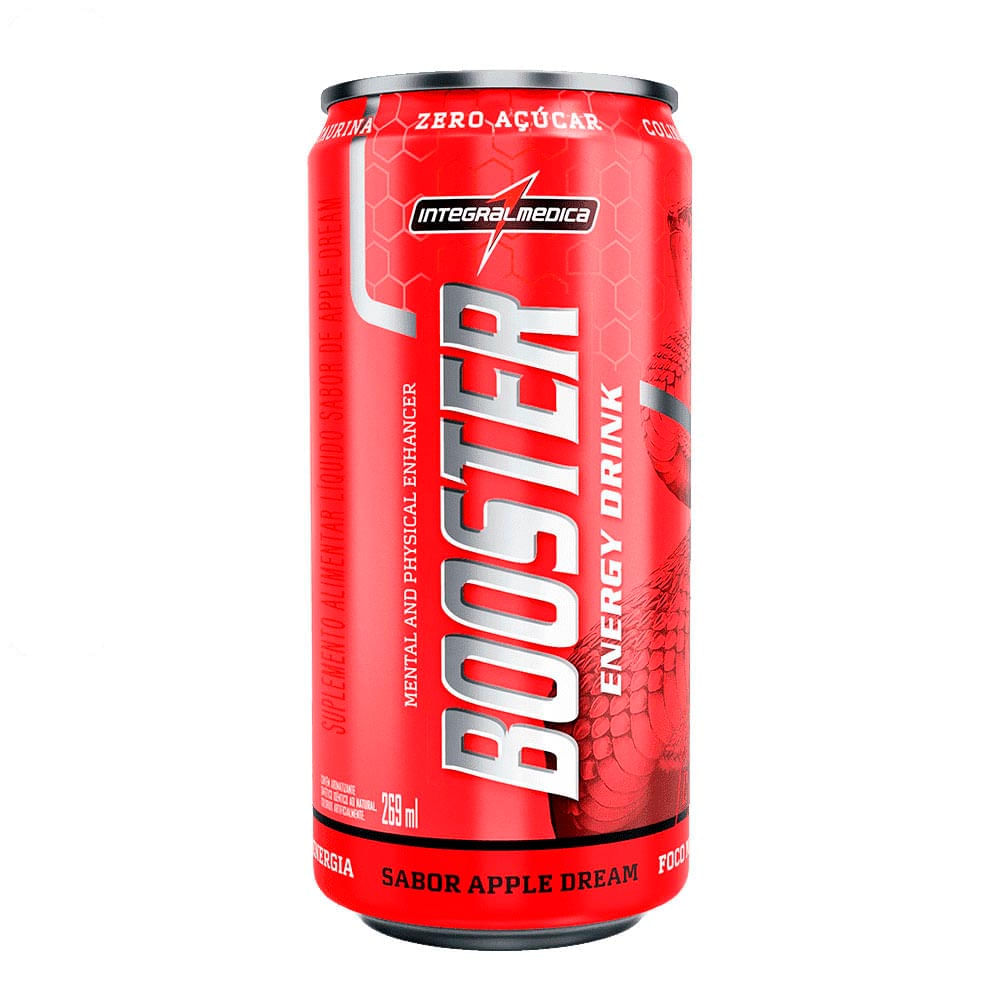 Energético Booster Energy Drink Integralmédica Apple Dream Pack com 6 unid 269 ml