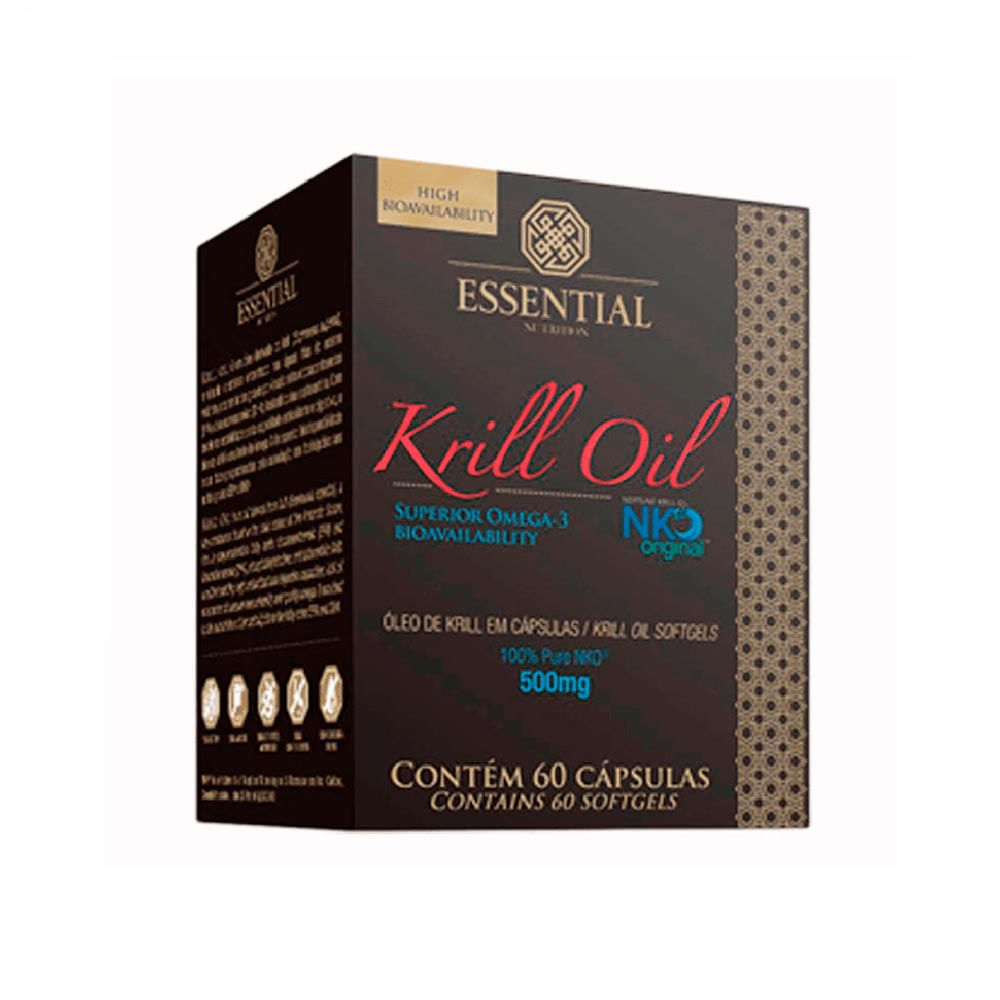 Krill Oil Essential Nutrition 500mg Com 60 Cápsulas