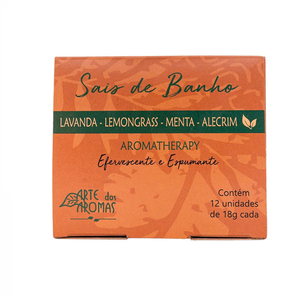 Sais De Banho Arte Dos Aromas Aromatherapy Lemongrass 12 Unidades