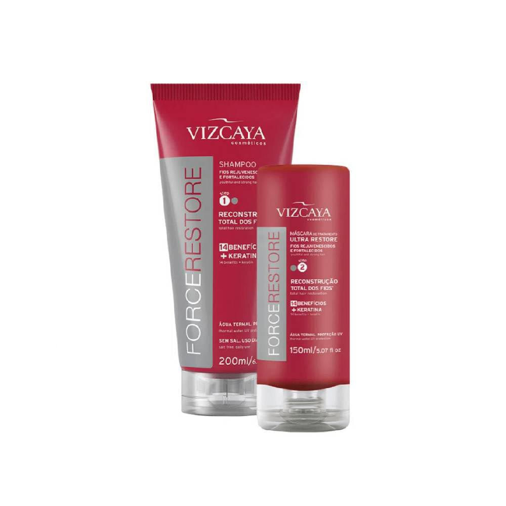 Kit Duo Vizcaya Force Restore Shampoo e Máscara 200ml + 150ml