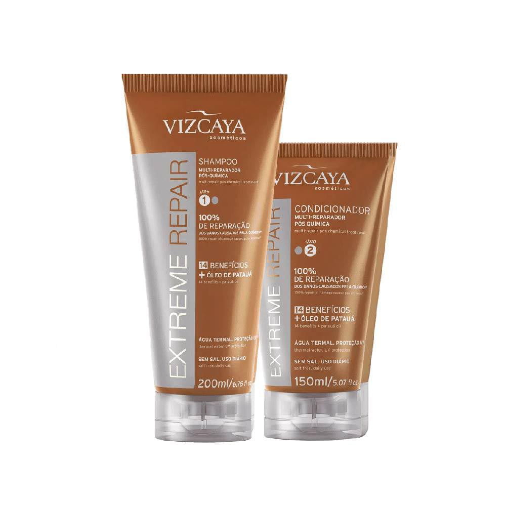 Kit Duo Shampoo 200ml + Condicionador 150ml Extreme Repair Vizcaya