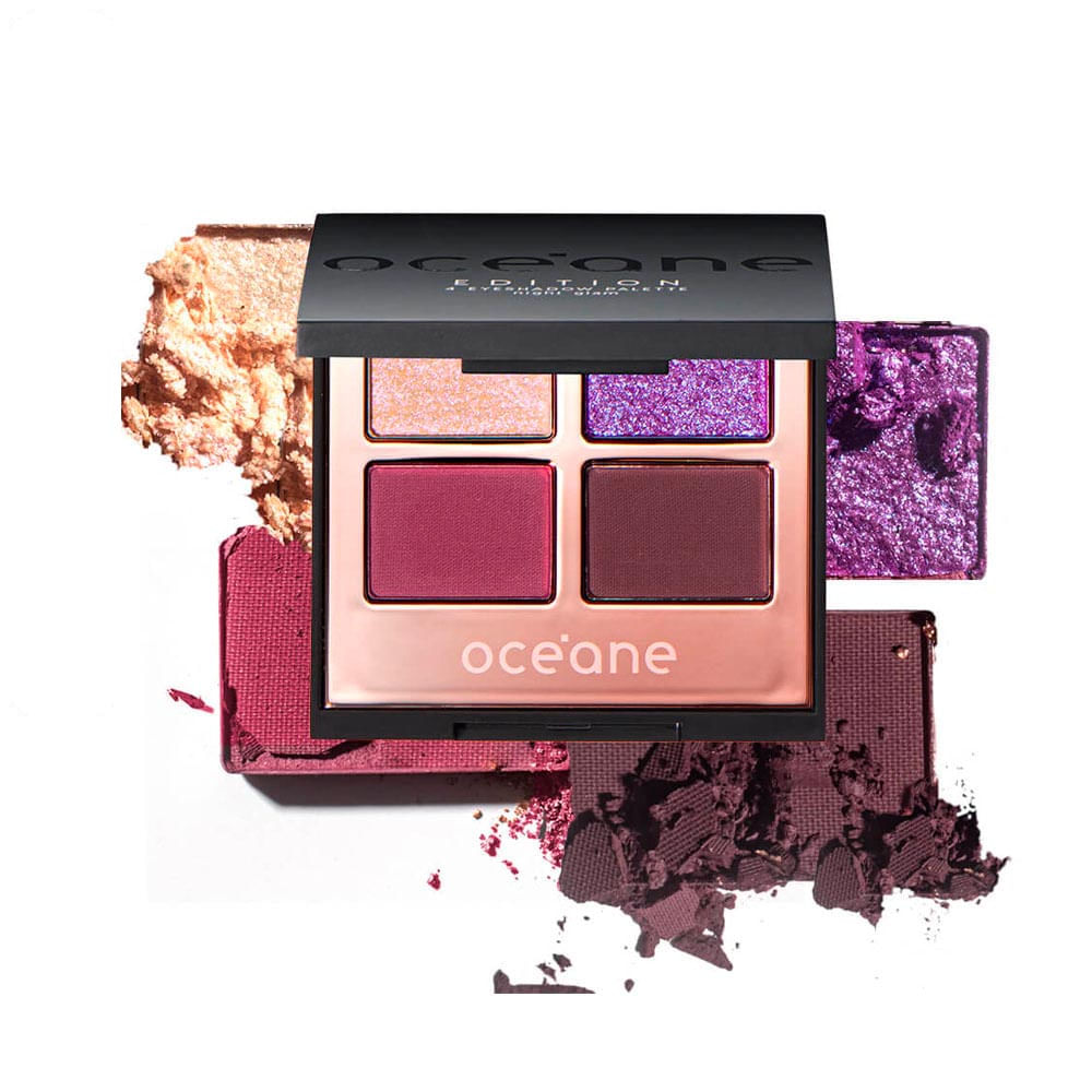 Paleta de Sombras 4 Eyeshadow Palette Night Glam Océane Edition 4,5