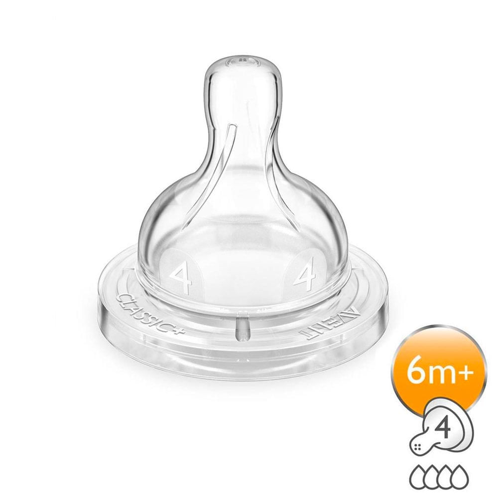 Bico Mamadeira n° 4 Linha Clássica Philips Avent SCF634/27