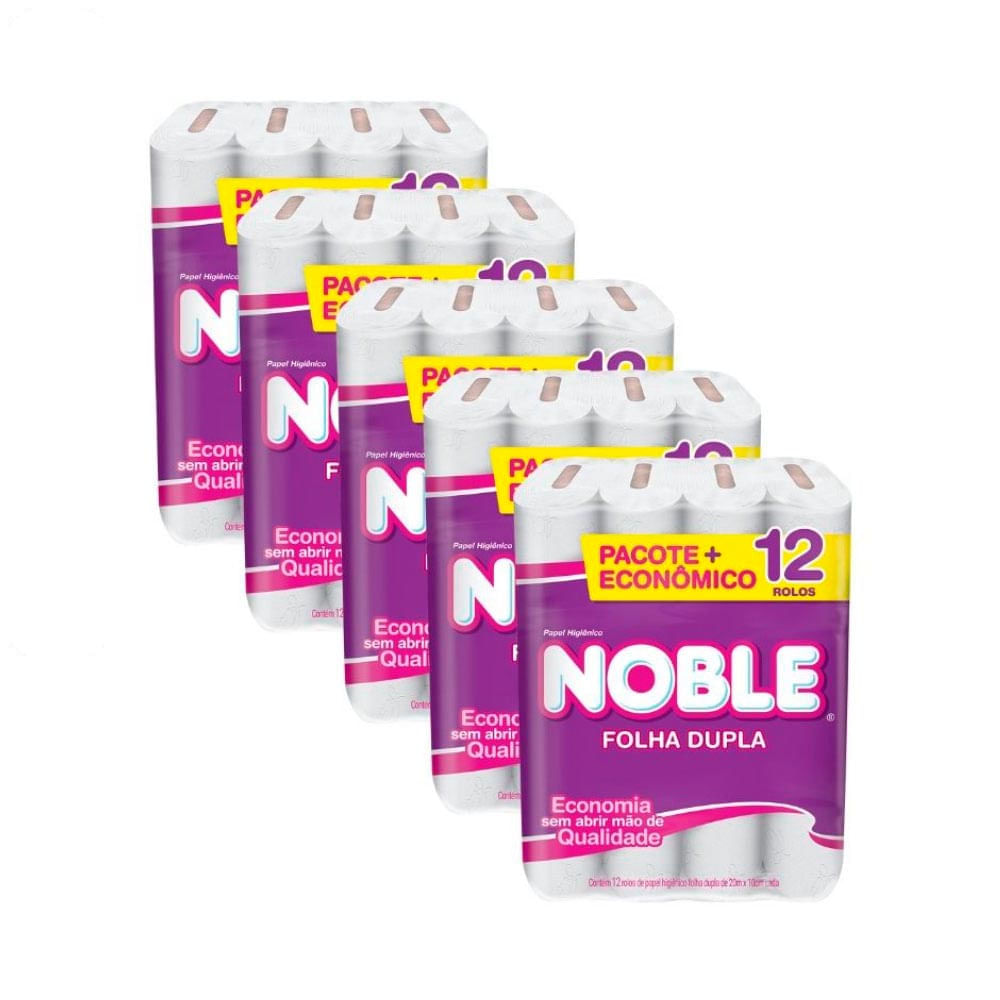 Papel Higiênico Folha Dupla Noble 60 Rolos