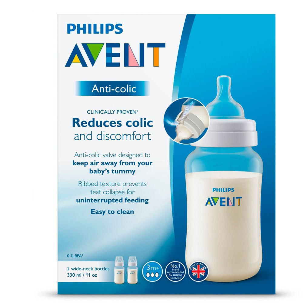 Kit 2 Mamadeiras Transparentes Philips Avent SCF816/27