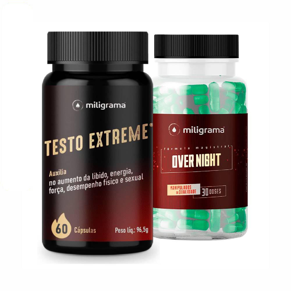 Testo Extreme 60 cápsulas + Over Night Miligrama 30 doses