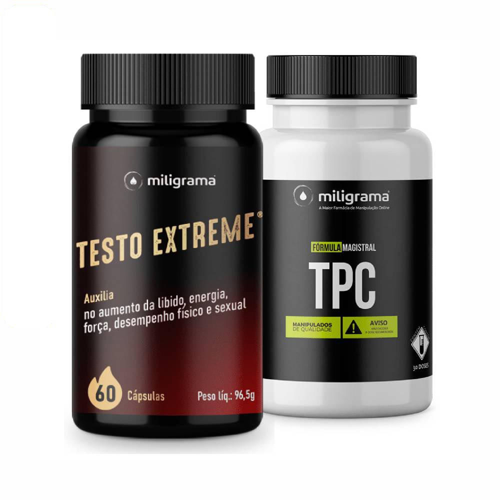 Testo Extreme 60 cápsulas + Fórmula TPC 30 doses Miligrama