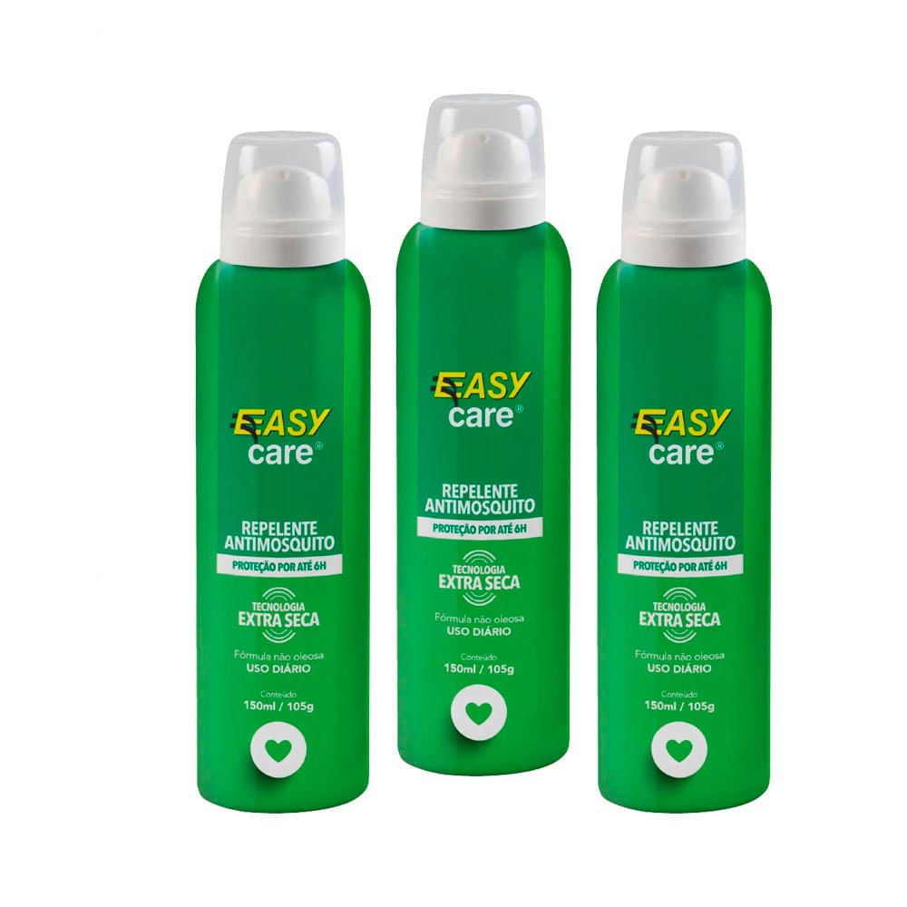 Combo 3 Em 1 Repelente Antimosquito Em Aerossol Easycare