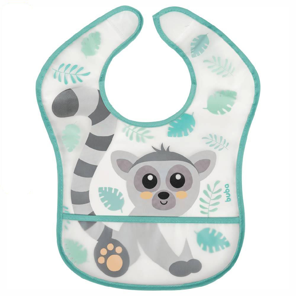 Babador Com Bolso Impermeável Lêmure Buba