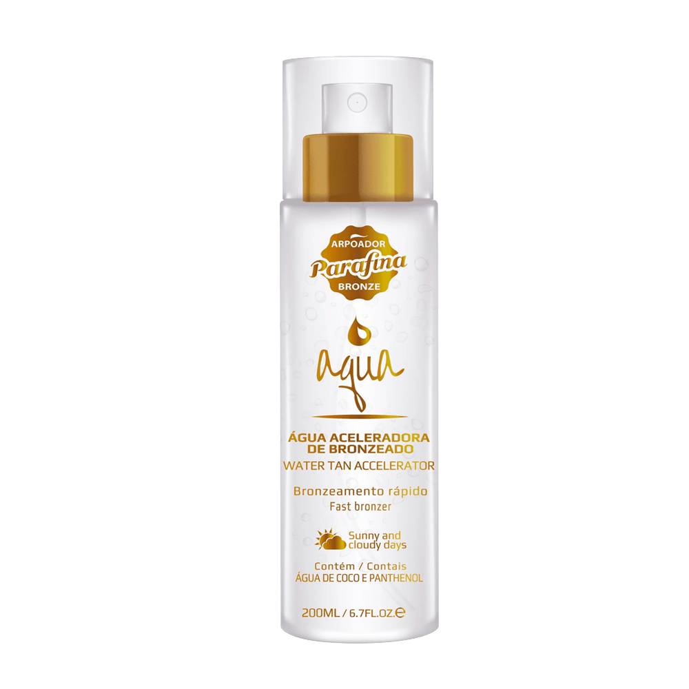 Loção Bronzeadora Parafina Bronze Aqua Água Aceleradora de Bronzeado 200ml
