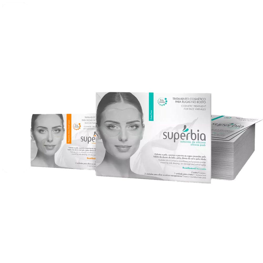 Kit de Adesivos de Silicone para Rugas na Testa Olhos e Bigode Chinês Supérbia
