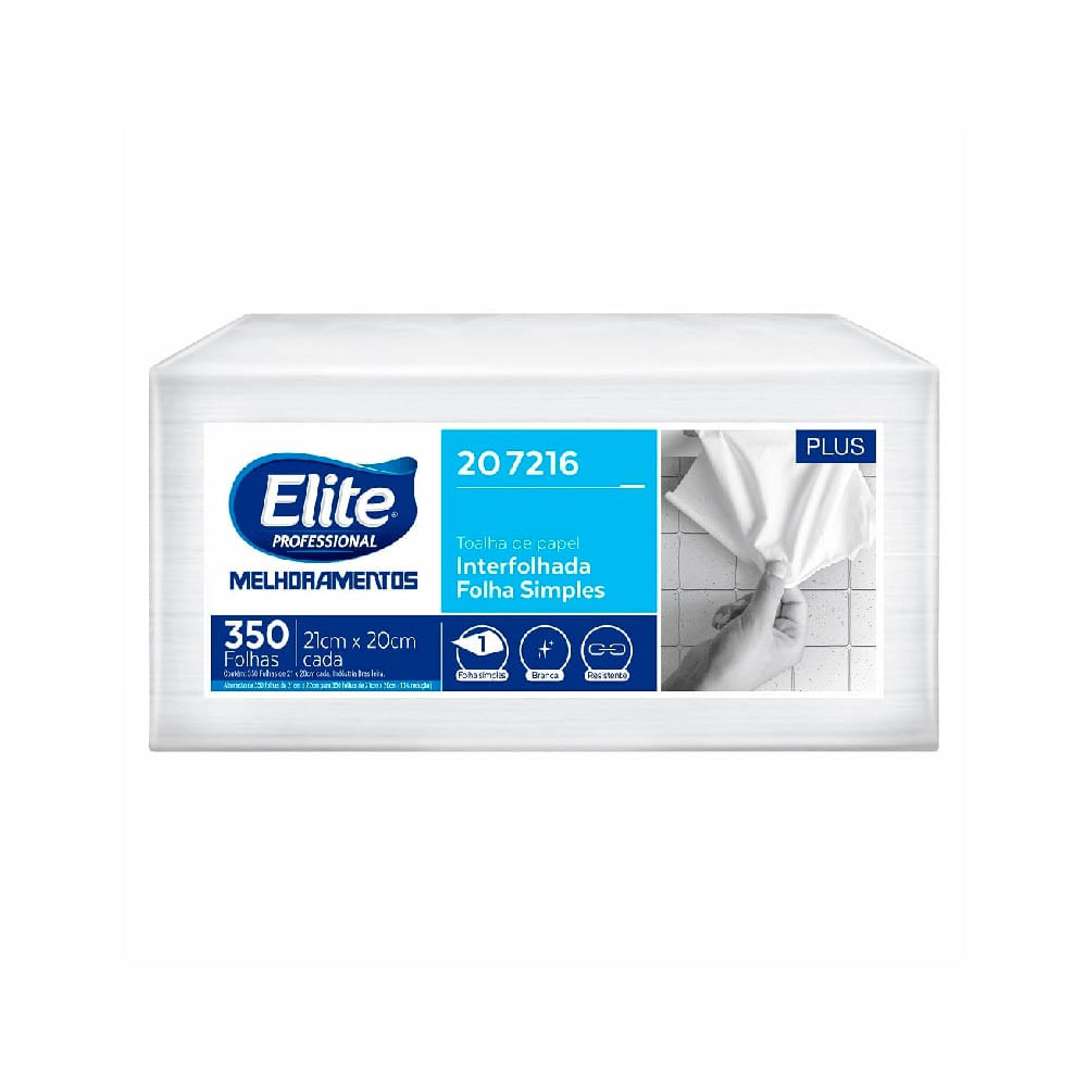 Papel Toalha Elite com 350 Folhas Simples
