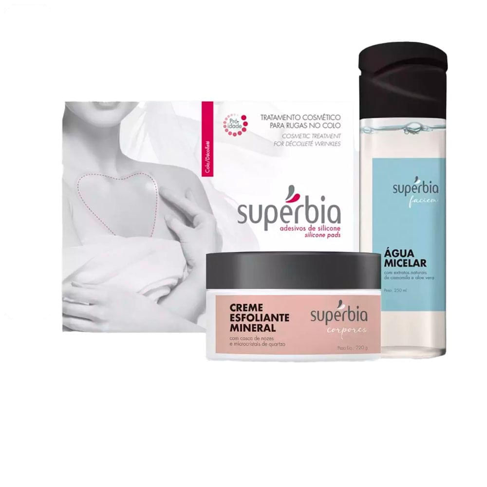 Kit Adesivo de Silicone para Colo Esfoliante e Água Micelar Supérbia