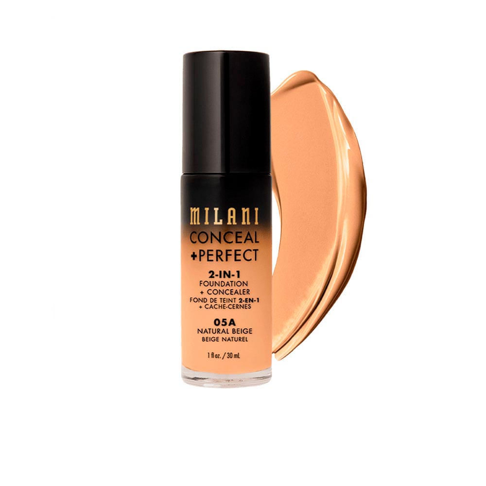 Base Líquida Milani Conceal + Perfect 2 em 1 Natural Beige 05A