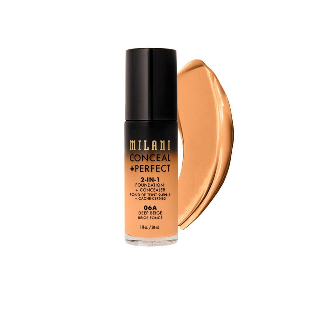 Base Líquida Milani Conceal + Perfect 2 em 1 Deep-Beige-6A