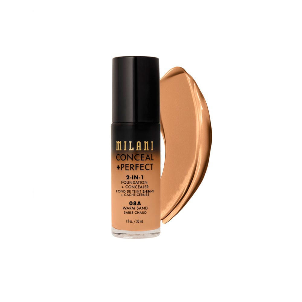 Base Líquida Milani Conceal + Perfect 2 em 1 Warm-Sand-08A