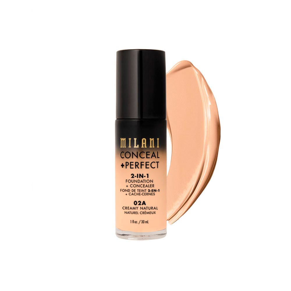 Base Líquida Milani Conceal + Perfect 2 em 1 Creamy-Natural-2A