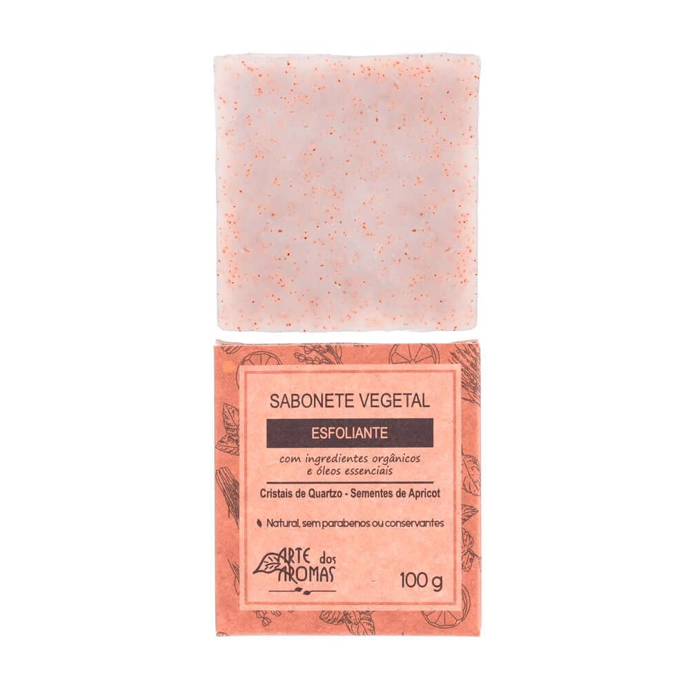 Sabonete Em Barra Vegetal Esfoliante Arte Dos Aromas Cristais De Quartzo 100G